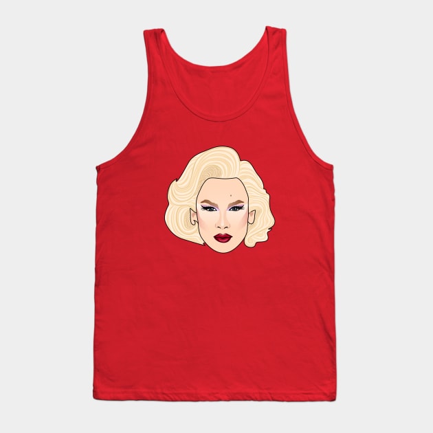 Miss Fame | Red Lips Tank Top by Jakmalone